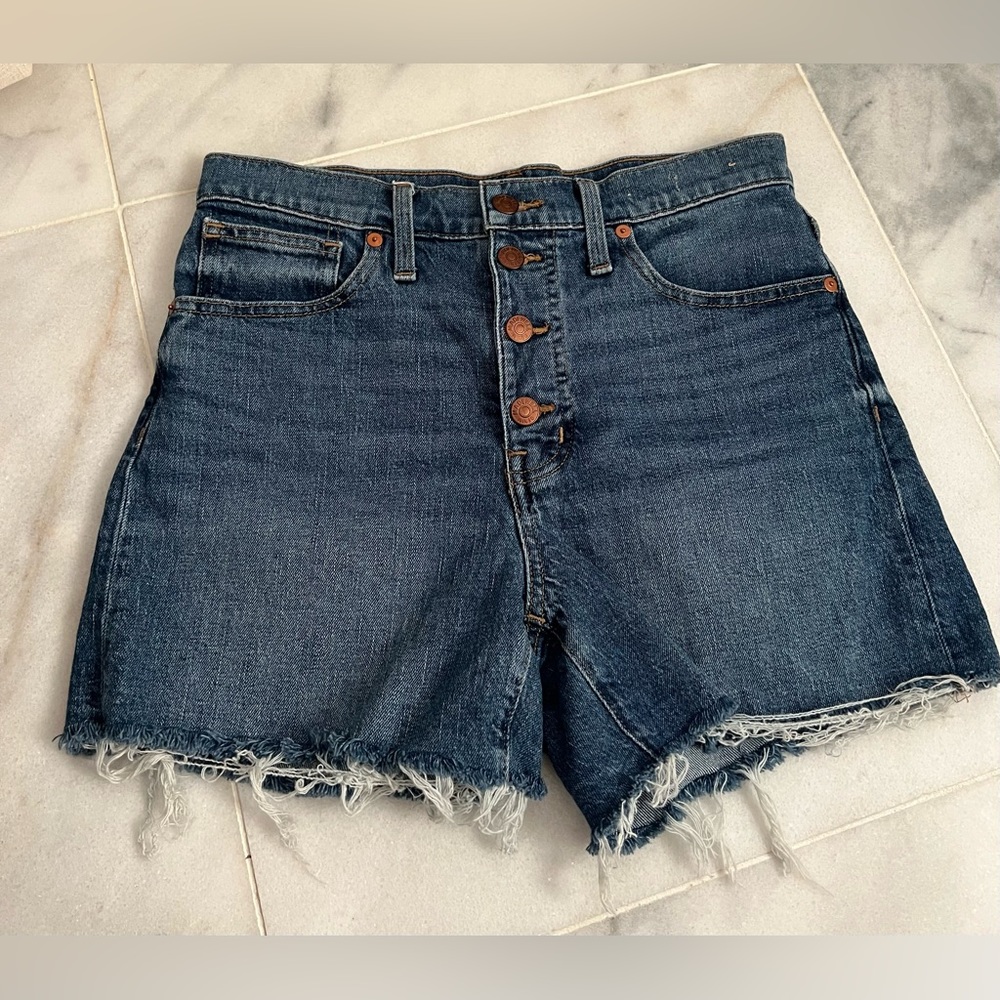 Madewell high waisted denim shorts